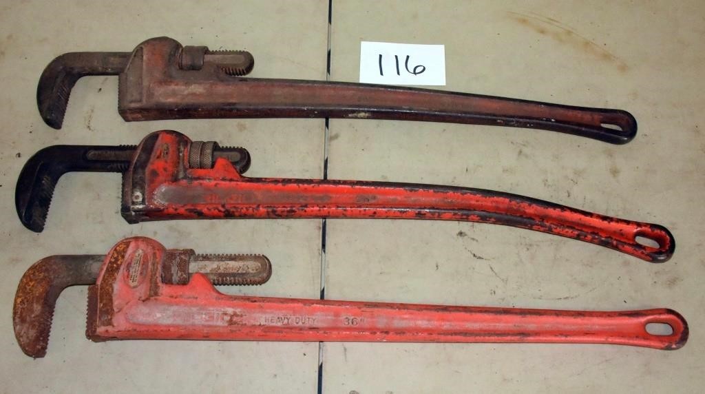 Rigid Pipe Wrenches (3) 36"