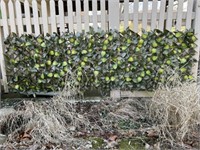 Trellis with faux leaves