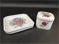 Germaine Monteil Ceramic Tray & Powder Box