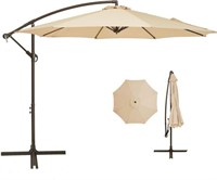 10ft Offset Outdoor Patio Umbrella, Cantilever