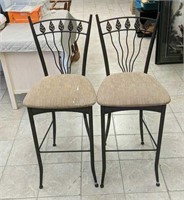 R1- Pair of Metal Bar Chairs