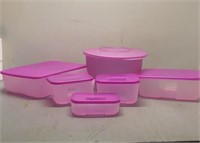 Tupperware storage containers- purple set of 6
