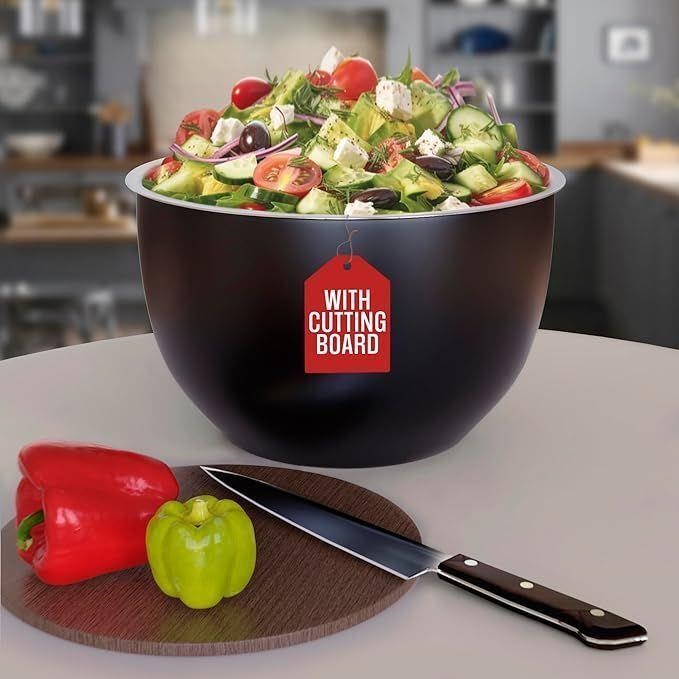 Large Bowl with Lid For Mixing, Salad, Kitchen