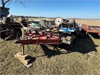 15 FT HOMEMADE 2 5/16 TILT DECK TRAILER W/CONTENTS