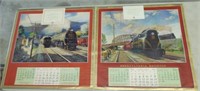 Lot of 2 Railroad Calendars 1947 and 1949
