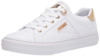 GUESS Women's Loven Sneaker, White, 7.5