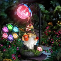 NEW $88 9.4" Solar LED Garden Gnome