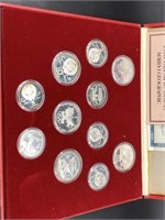 1980 Soviet Union silver coin set, commemorating 1