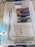 Tote w/ Airplane Plans, Magazines, Other
