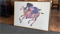 Framed Carol Grigg Signed Watercolor Print Gango