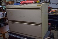 Large Metal Two Drawer Cabinet