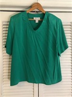 VINTAGE ALYSSA CARR POLYESTER SHIRT SIZE 14