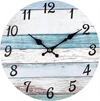 WFF4922  Homotte 10" Silent Wall Clock, Gray/Blue/