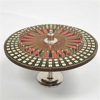 Antique roulette / gaming wheel with dice markings