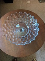 Indiana Bubble glass bowl on stand vintage