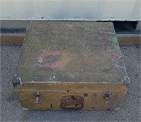 Vintage 22.5 X 21x 10.5 in metal military box