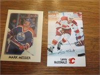 2 cartes mini 198X  de Mark Messier et Lanny