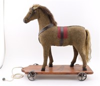 Vintage Brown Pull Toy Horse