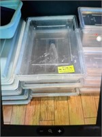 LARGE CLEAR BINS WITH LIDS