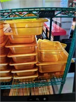 CAMBRO YELLOW CONTAINERS WITH LIDS