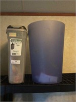 Blue Trash Can & Air Tight Storage Bin
