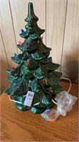 Vintage - ceramic lighted Christmas Tree- 16.5