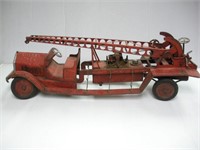 Sturditoy Vintage Metal Toy Fire Truck  33 inches