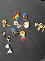 Group of collectible Disney pins