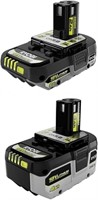 W7130  RYOBI ONE 18V 2.0  4.0 Ah Battery Kit