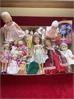 Large amount of old dolls