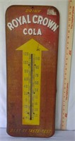 Royal Crown Cola metal thermometer sign