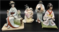 Group Asian Figurines & Music Box