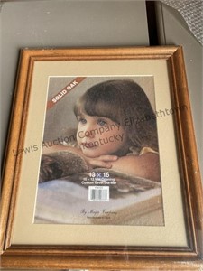 4 large 13x16” picture frames, a picture , two