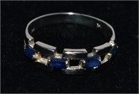 14kt White Gold & Sapphire Ring sz. 7.5