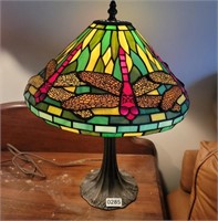 Tiffany Style Dragonfly TAble Lamp Stained Look