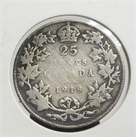 Canada 1918 25c Silver George