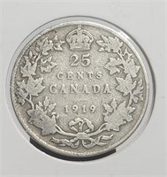 Canada 1919 25c Silver George