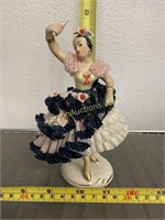 Porcelain Spanish Laced Dancer Dresden figure