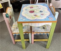 Childrens Table (20" x 16" x 20") & Chairs