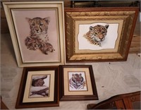 4pc Animal Prints- Some Signed