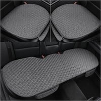 Car Seat Covers Cushion Pad  Gray 3PC Rhombic