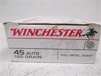 Winchester 45 AUTO 185 Grain FULL METAL