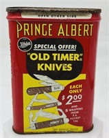 Vtg Prince Albert Tin Old Timer Knives