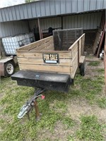2 wheel utility trailer with high sides