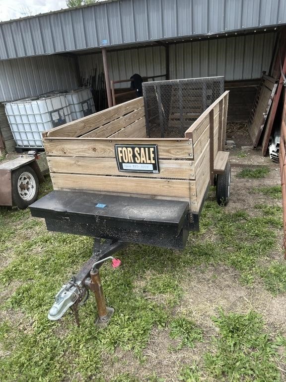 2 wheel utility trailer with high sides