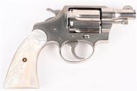 PRE WAR NICKEL COLT DETECTIVE REVOLVER 1930