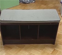 Bench w/Cushion & Cubby Holes