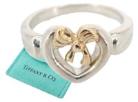 18k Gold Tiffany & Co. Ribbon Heart
