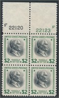 USA #833 PLATE# BLOCK OF 4 MINT VF NH