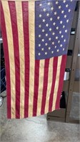 1950's United States Cloth Flag Has 50 Stars Measu